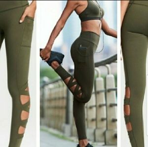 Olive Green Victoria Sport Knockout Tight